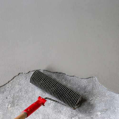 Fill screed floor repair and furnish, shallow dof