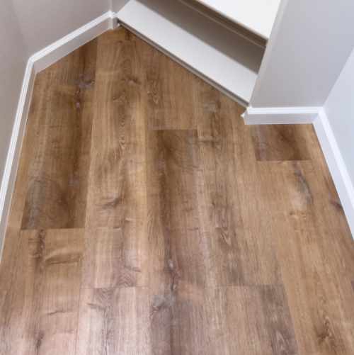 Small Closet Corner with White Shelves